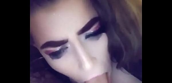  Cute teen gives sloppy blowjob and swallows cum - Ameliaskye